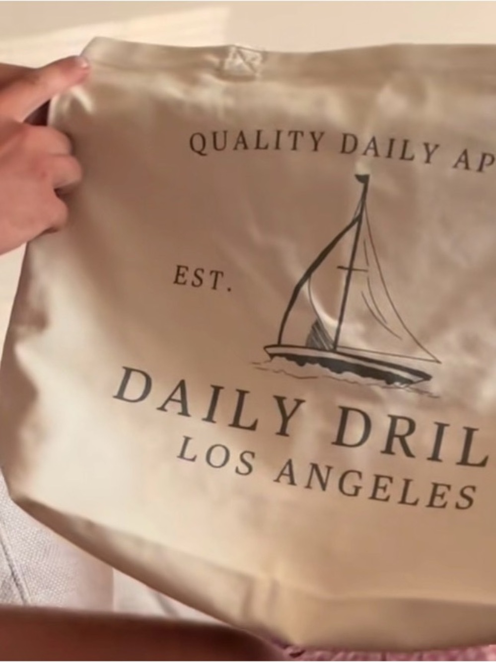 Daily Drills mystery box only -  Cream Nautical tote bag new!